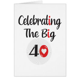 Firar de stora 40 hälsningskort