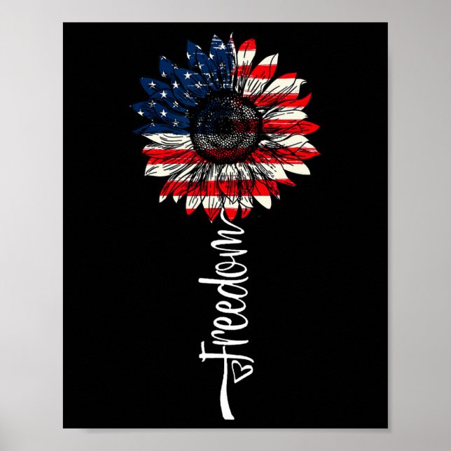 Firar den 4 juli Independence day Amerikanska Flag Poster (Framsidan)