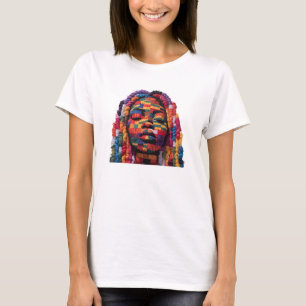 Firar den färgrika konsten att Quilting t-shirt. T Shirt