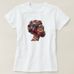 Firar den färgrika konsten att sydda Quilt T-shirt