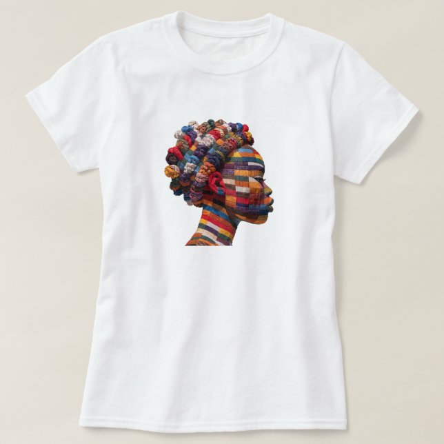 Firar den färgrika konsten att sydda Quilt T-shirt (Design framsida)