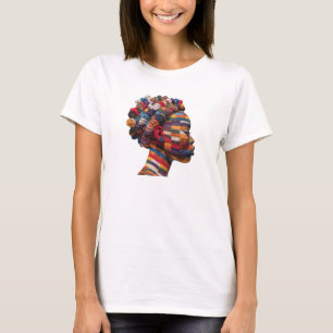 Firar den färgrika konsten att sydda Quilt T-shirt