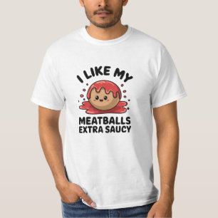 Firar det italienska Cuisineet med Meatball-design T Shirt