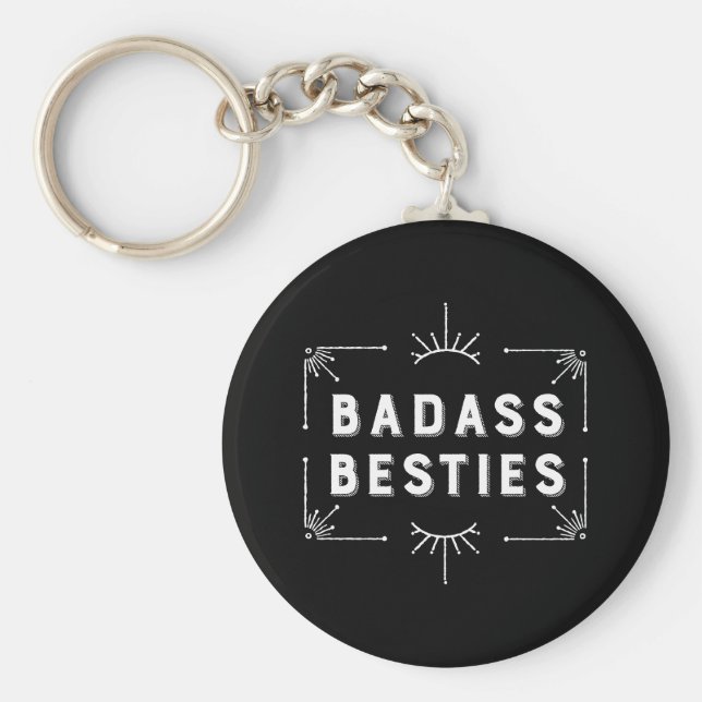 Firar dina bästa vänner - Flickor Gang Besties Nyckelring (Framsidan)