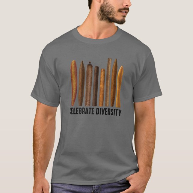 Firar Diversity Cigars | Tobacco Älskare Funny T Shirt (Framsida)