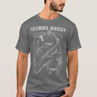 Firar Diversity Cute Black Firearm Owners T Shirt