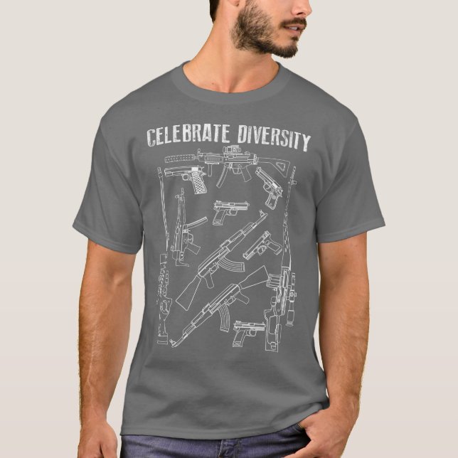 Firar Diversity Cute Black Firearm Owners T Shirt (Framsida)
