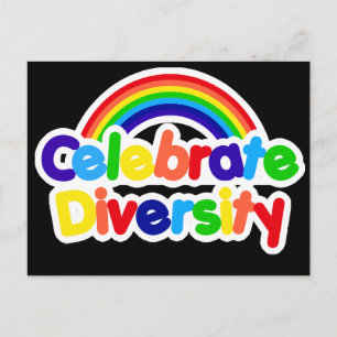 Firar Diversity Gay pride Rainbow Vykort