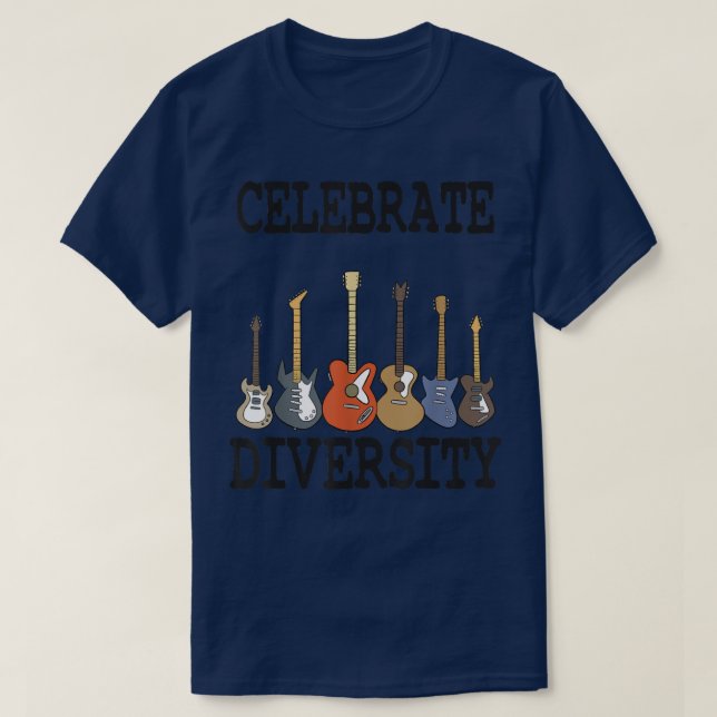 Firar Diversity Guitar Älskare Guitarist Funny T Shirt (Design framsida)
