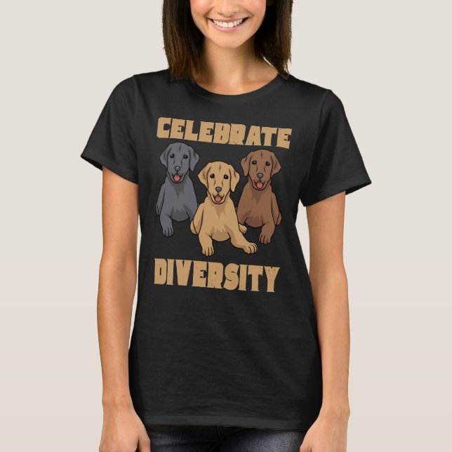 Firar Diversity Labrador Retriever T Shirt (Framsida)