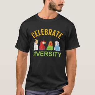 Firar Diversity Parrot Parakeet Cockatiel och T Shirt