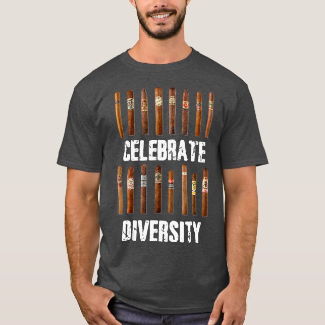 Firar Diversity Smoke Cigars Cigar Rökning Cigar T Shirt (Framsida)