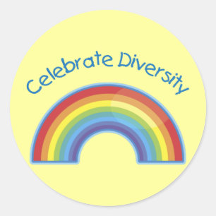 Firar Diversity Stickers Runt Klistermärke