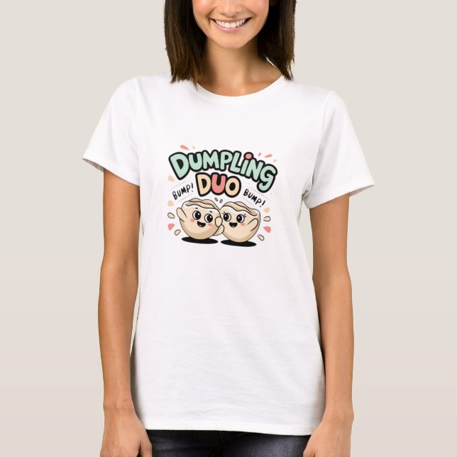 Firar Dumpling med Roligt-design T Shirt (Framsida)