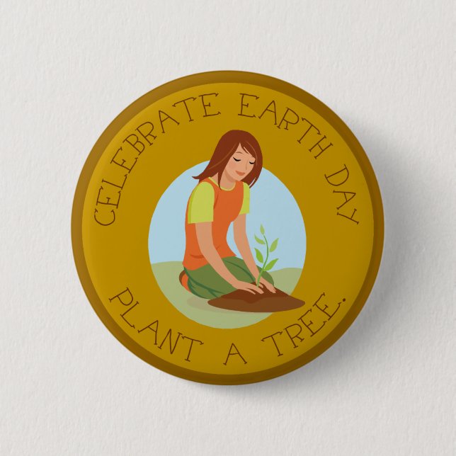Firar Earth Day Button Knapp (Framsida)