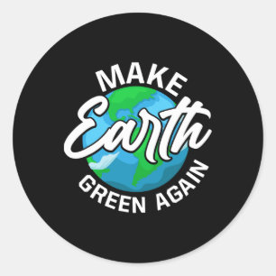 Firar Earth Day Environmental Protection Natur Runt Klistermärke