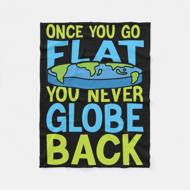 Firar Earth Day Flat Earth Teory Fleecefilt (Framsidan)