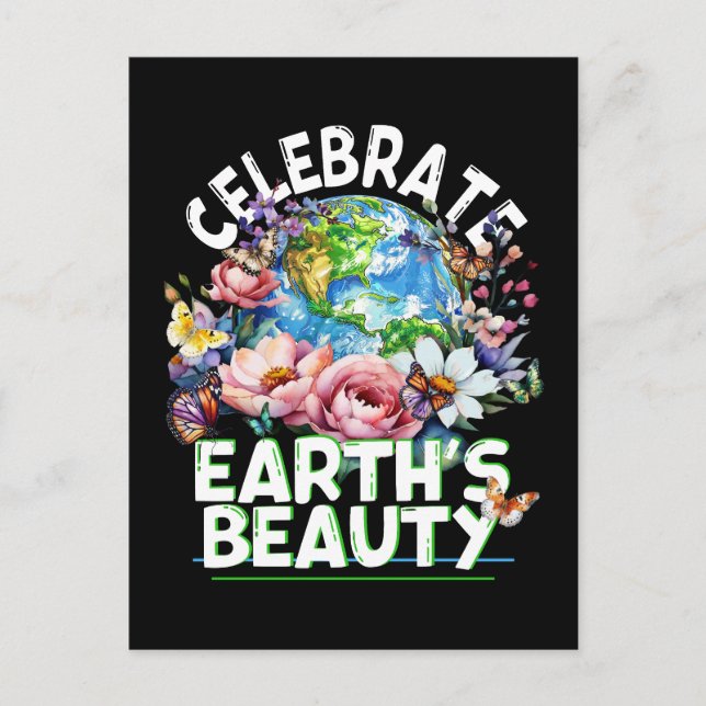 Firar Earth's Beauty, Natur Earth Day Vykort (Framsida)