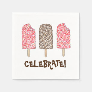 Firar! Eclair Ice Cream Popsicles Foodie Pappersservett