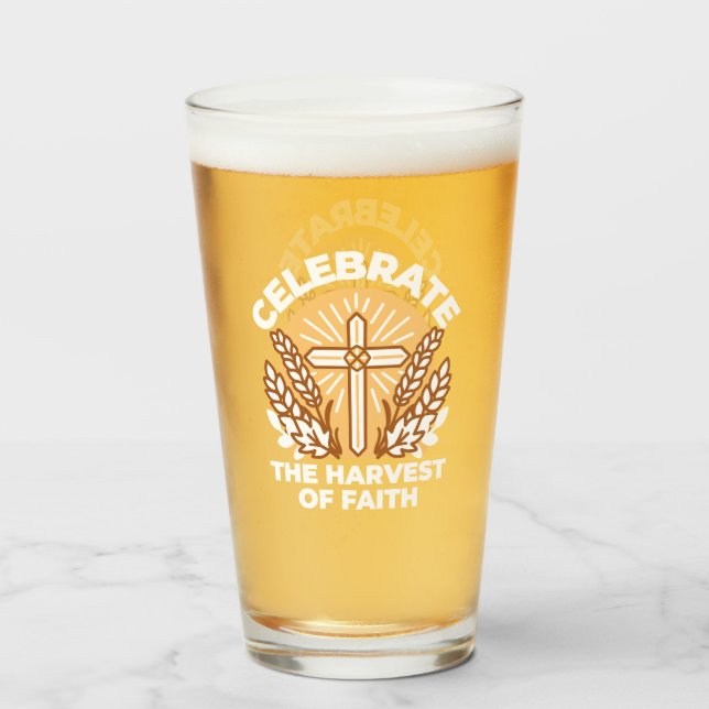 Firar Faith with Harvest - Inspirational Art Glaskopp (Framsida fylld)