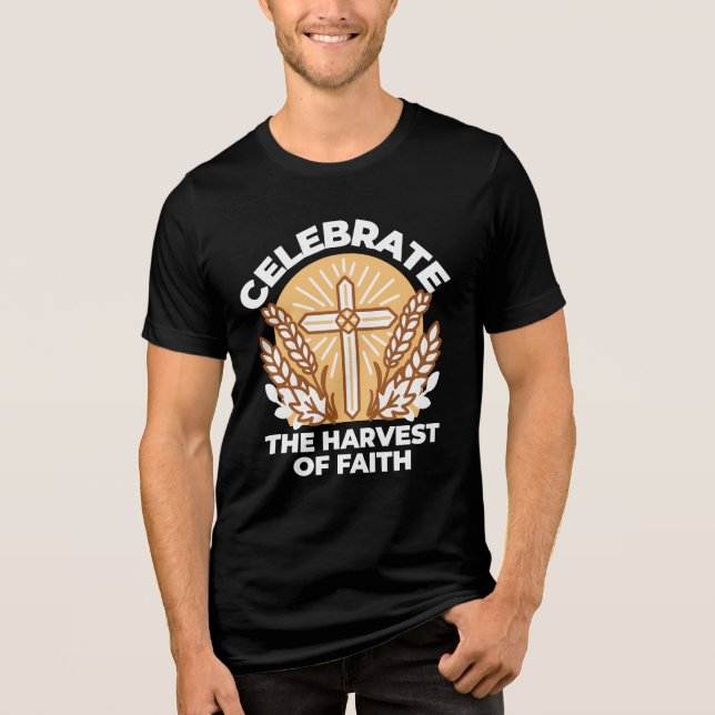 Firar Faith with Harvest - Inspirational Art T Shirt (Framsida)