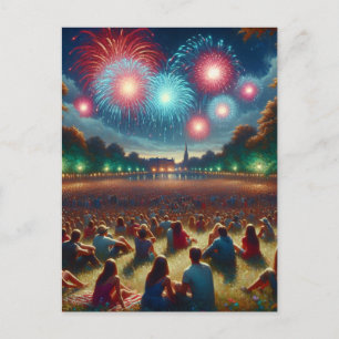 Firar fjärde juli med en bang! vykort