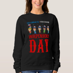 Firar Freedom Kids Juli 4:e Sjungan Boys Girls Da T Shirt