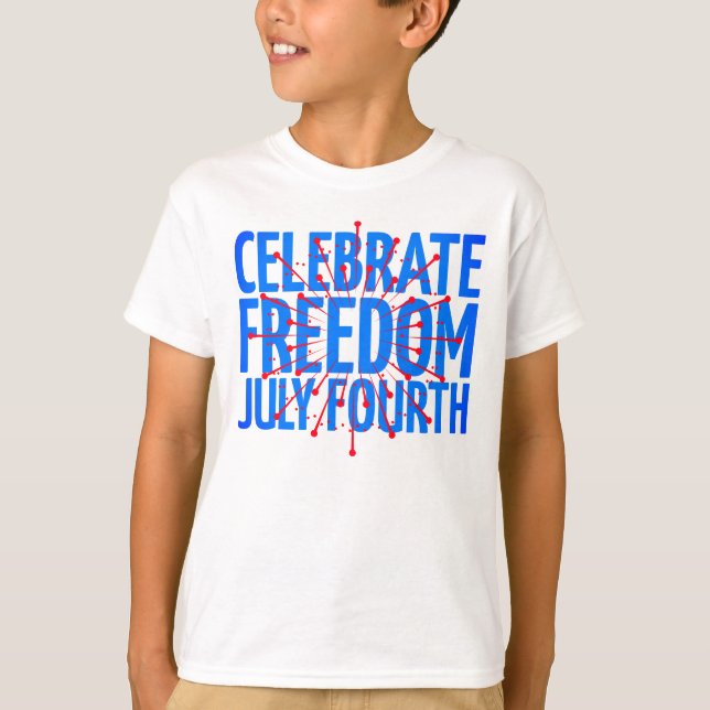 Firar Frihet från juli fjärde barnskiftet T Shirt (Framsida)