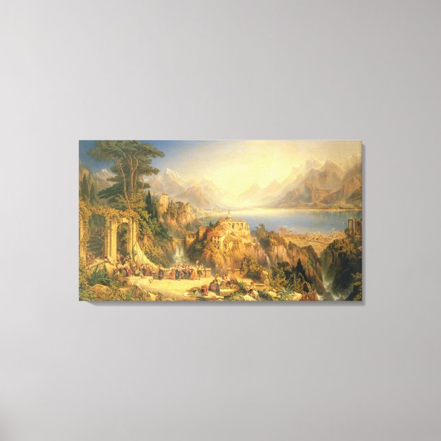 Firar Grape Harvest, Sjö Orta, North It Canvastryck (Framsida)