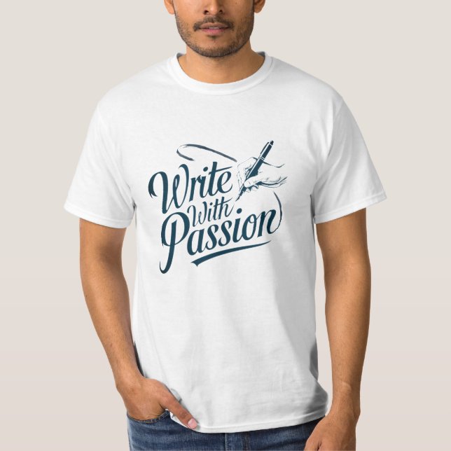 Firar Hand Lettering med konst T Shirt (Framsida)