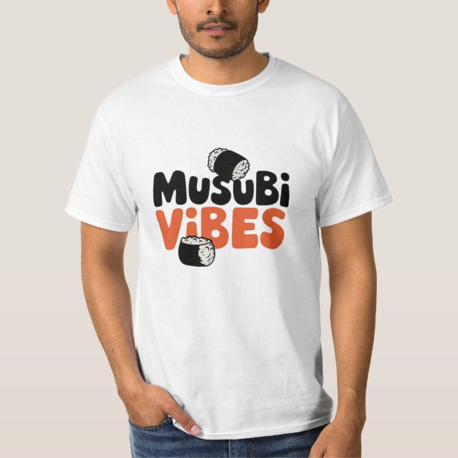 Firar hawaiisk mat med Musubi Art T Shirt (Framsida)