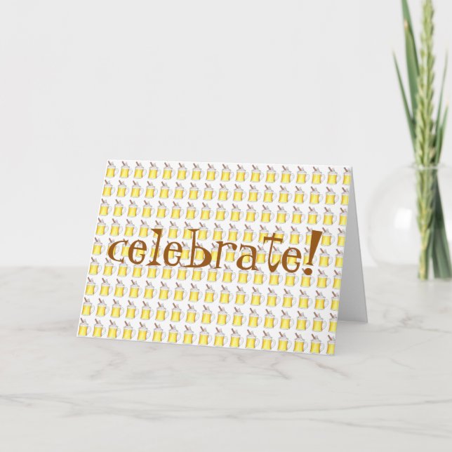 Firar! Helgdag Egg Nog Eggnog-juldryck Helgkort (Framsida)
