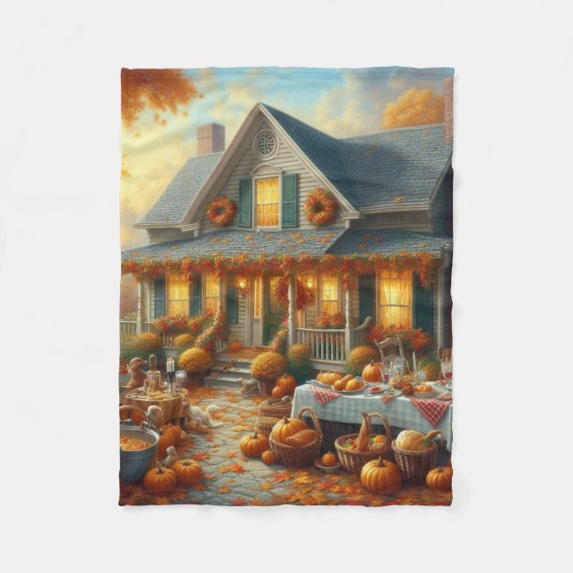 Firar höstens Bounty med Mysigt charm Fleecefilt (Framsidan)