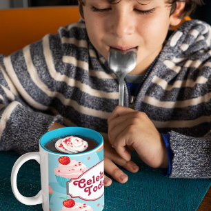 Firar i dag Cute Cupcoa Två-Tonad Mugg