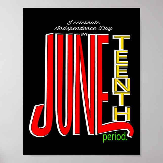 Firar Independence day den 10:e översta juni Poster (Framsidan)