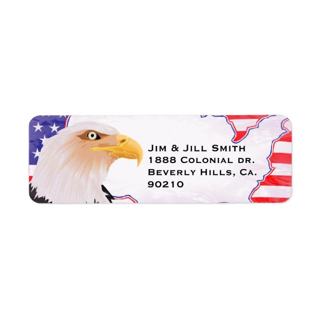 Firar Independence Eagle Returadress Etikett (Framsidan)