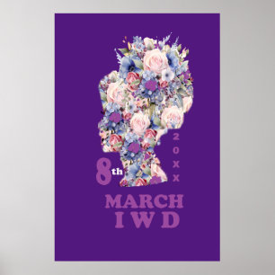 Firar internationell, kvinnodag 2025 poster