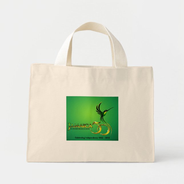 Firar Jamaica Independence Tiny Tote Bag Mini Tygkasse (Framsidan)