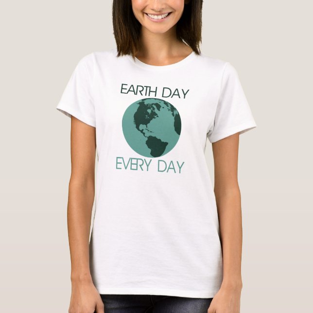 Firar jorddag varje dag t-shirt (Framsida)