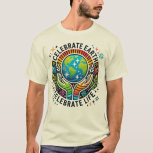 Firar Jorden, firar Life Manar Basic T Shirt