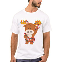 Firar jul med en Cute Reindeer