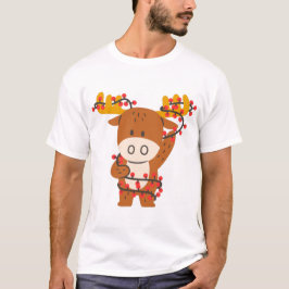 Firar jul med en Cute Reindeer T Shirt