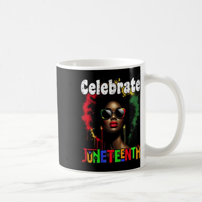 Firar Juneteelfte shierarkin Women African Black Kaffemugg (Höger)