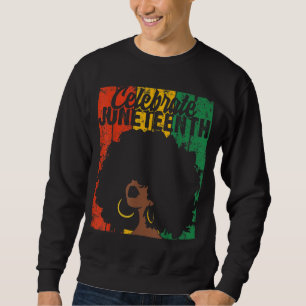 Firar Junetelfte retro African Färg Womens G Lång Ärmad Tröja