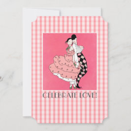 Firar Kärlek! Art Deco Valentindagen Party Inbjudningar