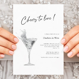 Firar Kärlek! Elegant White Möhippa Inbjudan