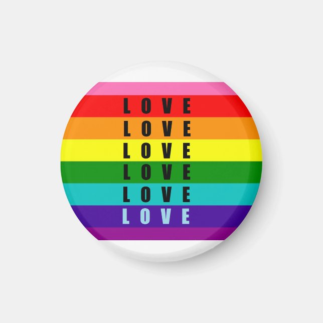Firar kärlek, pride och äkthet magnet (Framsidan)