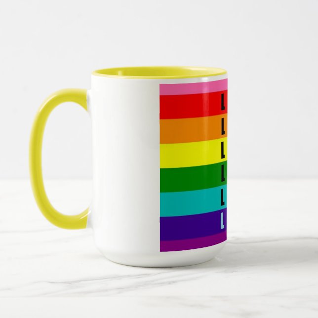 Firar kärlek, pride och äkthet mugg (Vänster)