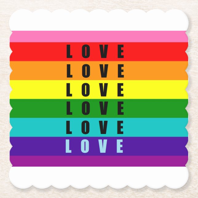 Firar kärlek, pride och äkthet underlägg papper (Framsida)