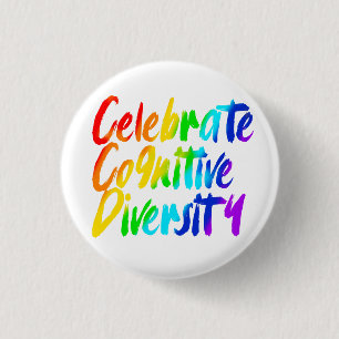 Firar kognitiv mångfald   Regnbågstyp Knapp